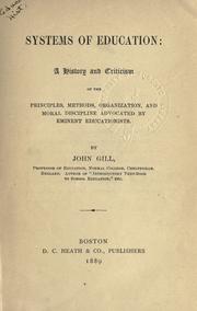 Cover of: Systems of education by Gill, John.
