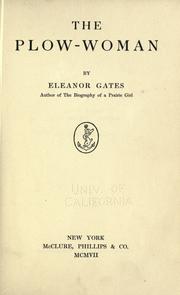Cover of: The plow-woman by Eleanor Gates