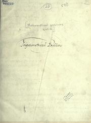 Cover of: Mathematical problems.
