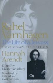 Cover of: Rahel Varnhagen by Hannah Arendt