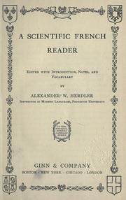 A scientific French reader by Alexander William Herdler
