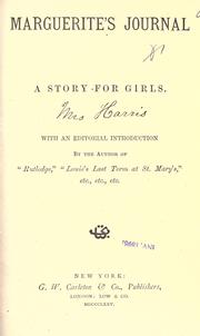 Cover of: Marguerite's journal: a story for girls