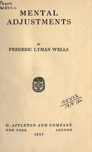 Mental adjustments by Frederic Lyman Wells