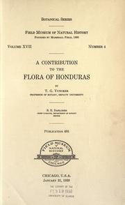 Cover of: A contribution to the flora of Honduras