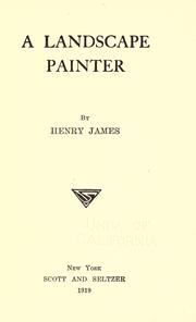 Cover of: A landscape painter by Henry James
