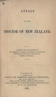 Cover of: Annals of the Diocese of New Zealand. by 