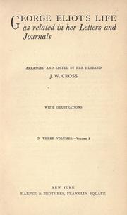 Cover of: George Eliot's Life Vol. II by George Eliot