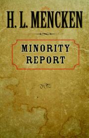 Cover of: Minority report by H. L. Mencken