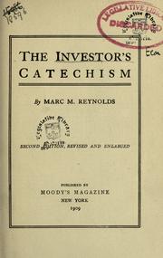 Cover of: The investor's catechism by Marcus Mathias Reynolds