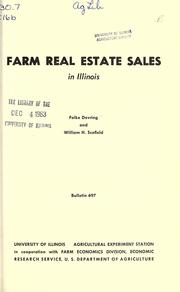 Cover of: Farm real estate sales in Illinois by Folke Dovring