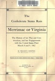 Cover of: The Confederate States Ram Merrimac or Virginia by Virginius Newton