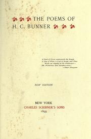 Cover of: poems of H.C. Bunner.