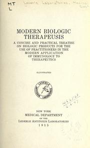 Modern biologic therapeusis by Lederle Laboratories, New York.  Medical dept.