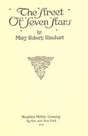 Cover of: The Street of seven stars by Mary Roberts Rinehart