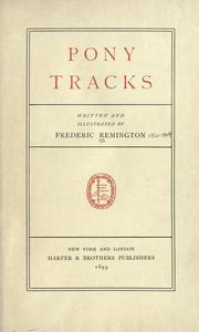 Cover of: Pony tracks by Frederic Remington