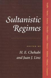 Cover of: Sultanistic regimes by edited by H.E. Chehabi and Juan J. Linz.