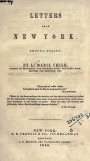 Cover of: Letters from New York. by l. maria child