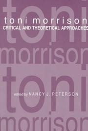 Cover of: Toni Morrison: Critical and Theoretical Approaches (A Modern Fiction Studies Book)