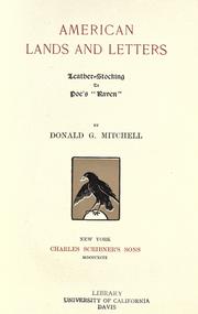 Cover of: American lands and letters ... by Donald Grant Mitchell, Donald Grant Mitchell