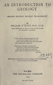 Cover of: An introduction to geology by William Berryman Scott