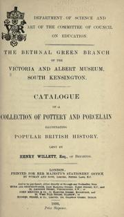 Cover of: Catalogue of a collection of pottery and porcelain illustrating popular British history.