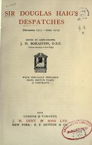 Cover of: Sir Douglas Haig's despatches by Sir Douglas Haig, Sir Douglas Haig