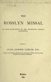 Cover of: The Rosslyn Missal by Hugh Jackson Lawlor