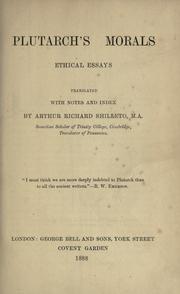 Cover of: Plutarch's morals by Plutarch