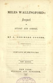 Cover of: Miles Wallingford by James Fenimore Cooper