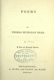 Poems by Thomas Buchanan Read