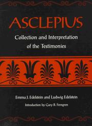 Cover of: Asclepius by Emma Jeannette Levy Edelstein