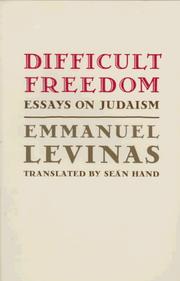 Cover of: Difficult Freedom | Emmanuel Levinas