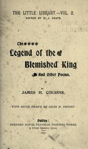 Cover of: Legend of the blemished king and other poems