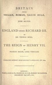 Cover of: Britain under Trojan, roman, Saxon rule