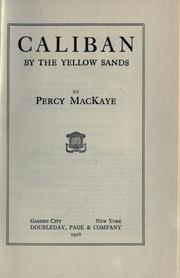 Cover of: Caliban by the yellow sands.
