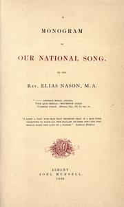 Cover of: A monogram on our national song. by Elias Nason