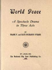 Front cover of World peace by Frank P. O'Hare
