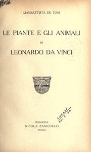 Cover of: Le piante e gli animali in Leonardo da Vinci.