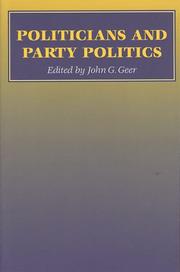 Cover of: Politicians and party politics