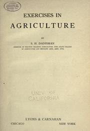 Cover of: Exercises in agriculture by S. H. Dadisman