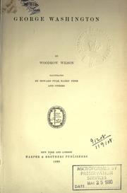 Cover of: George Washington. by Woodrow Wilson, Woodrow Wilson