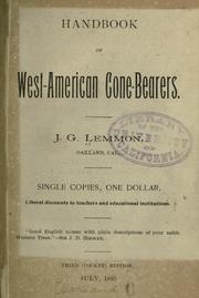 Cover of: Handbook of West-American cone-bearers by John Gill Lemmon