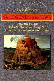 Cover of: The Legends of the Jews by Louis Ginzberg