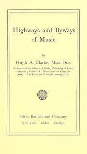 Cover of: Highways and byways of music