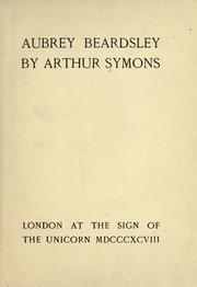 Cover of: Aubrey Beardsley by Arthur Symons