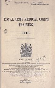 Cover of: Royal Army Medical Corps training, 1911. by Great Britain. War Office.