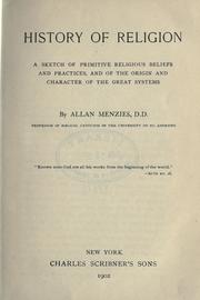 Cover of: History of religion by Allan Menzies