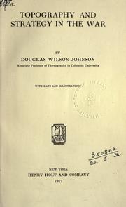 Cover of: Topography and strategy in the war.