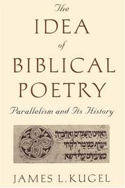 Cover of: The idea of biblical poetry