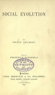 Social evolution by Philip Delbert